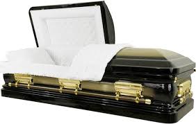 Cheap caskets offers a wide selection of metal caskets and coffins for sale starting at $879 in over 20 colors, standard and oversized casket widths with varying steel thickness, hardware, panels, imagery, and style options. Sunset Gold Ebony Casket Los Angeles Caskets