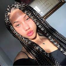 Big Box Braids Kaylabylon Hair Styles Big Box Braids Box Braids Styling