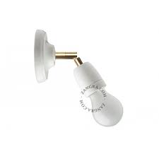 Lampe Applique Retro Laiton Articulable En Porcelaine Blanche Zangra Atelier 159 Lampe Applique Porcelaine Blanche Laiton
