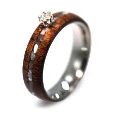 Diamond Ring Wood Ring W Mother Of Pearl By Jewelrybyjohan On Etsy Wood Engagement Ring Wooden Rings Engagement Diamond Solitaire Engagement Ring