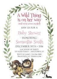 Where The Wild Things Are Baby Shower Invitation Diy Printable Etsy Baby Shower Invitations Diy Wild Baby Shower Outdoor Baby Shower