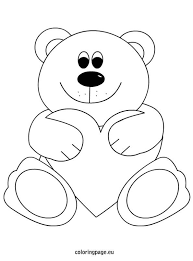 Teddy Bear Heart Coloring Page Heart Coloring Pages Teddy Bear Coloring Pages Bear Coloring Pages