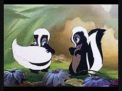 Flower And Bluebelle Bambi Cartoon Kiss Cartoon Kiss Gif Disney Kiss
