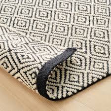 Tapis Decoratif Noir Et Blanc Rectangulaire L 140 X L 200 Cm Laine Inca Leroy Merlin Tapis Noir Et Blanc Tapis Noir Tapis