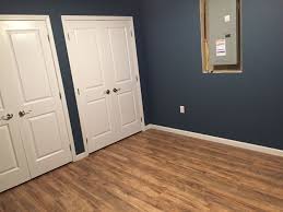 Check out krylon® blue spray paint. Finished Basement Remodel Project Walls Painted With Smoky Blue By Sherwin Williams With Laminate Floor Basement Remodeling Dark Blue Bedrooms Basement Colors
