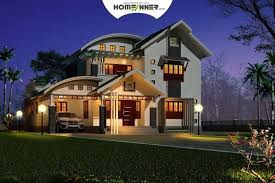 Duplex House Plans 3d View Of 3bhk Kerala House Design Home Design Floor Plans House Outside Design