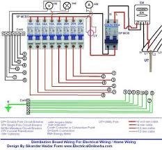 Wiring Of Distribution Board Wiring Diagram With Dp Mcb And Sp Mcbs Distribution Board Electrical Wiring Diagram Electrical Circuit Diagram