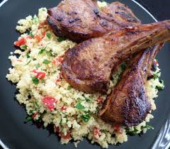 Lamb chops with butternut and couscous. Harissa Lamb Cutlets With Couscous Salad Recipe Adaptors