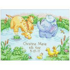 Counted cross stitch patterns for birth record. Birth Record Counted Cross Stitch Kit Little Pond Birth Cross Stitch Dimensions Cross Stitch Baby Cross Stitch Patterns