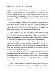 Contoh surat pernyataan tidak melakukan kkn polri. Pernyataan Profesional Semasa Praktikum