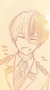 Todoroki Shouto S Birthday 1 11 Anime Boy Sketch Anime Drawings Sketches Anime Sketch