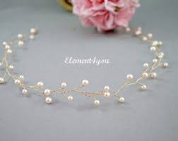 Braut Haar Reben Creme Weissen Perlen Swarovski Elfenbein Gold Perle Haar Reben Perle Haar Accesso Haarteile Hochzeit Haarkamm Hochzeit Haarperlen