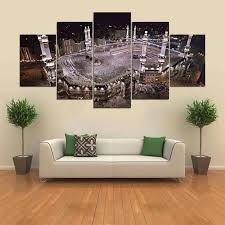Wall& decò aims to support you by providing a dedicated customer service to guarantee the best. Hd Printed Painting Canvas 5 Panel Kaaba Print Art Halalcitymart