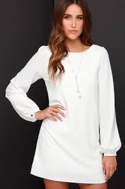 Perfect Situation Ivory Long Sleeve Shift Dress Long Sleeve Shift Dress Long Sleeve Black Shift Dress White Long Sleeve Shift Dress