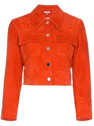 Ganni Salvia Lederjacke Leather Jacket Vintage Suede Jacket Jackets