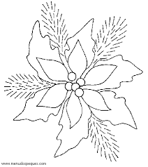 Colorear Navidad 77 Flores De Pascua Patrones De Bordado De Navidad Paginas Para Colorear De Navidad Dibujo De Navidad