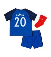 Köpa fotbollströja barn,fotbollskläder till barn,fotbollsdress barn,fotbollsset barn med eget namn. Frankrike Fotbollsklader Barn 2016 Coman 20 Hemmatroja Kortarmad Swimwear Trunks Sports Jersey