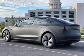 Find over 100+ of the best free tesla images. Matte Black Tesla Model 3 Stunning Photos Wrap Cost And Info