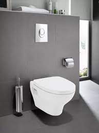 Clair et un design moderne. Pack Wc Suspendu Bati Sol Double Rapid Sl Et Pop Chrome Grohe Roca Leroy Merlin