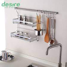 Buy online and pick up in store is available at most locations. Wall Shelf Kitchen Storage Rack Including Double Flavoring Rack Chopstick Holder 60cm Hanging Rod And 5 Hooks K5 Shelf Standard Shelf Lightshelf Chrome Aliexpress
