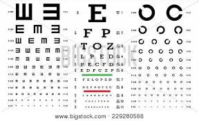 eye test chart vector vision exam optometrist check