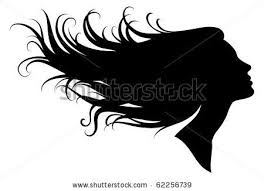Black And White Woman Silhouette Stock Vector Silhouette Of A Girl In Profile With Long Hair Girl Silhouette Silhouette Art Silhouette