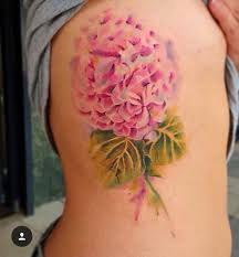 Hydrangea Floral Watercolor Tattoo Hydrangea Tattoo Flower Tattoo Shoulder Floral Tattoo Sleeve
