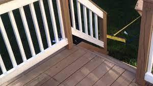 Many green deck colors have enough gray to complement rather than compete with garden foliage and work well for large areas. Behr Premium Deck Stain Solid Color 3 Year And 5 Year Review Youtube