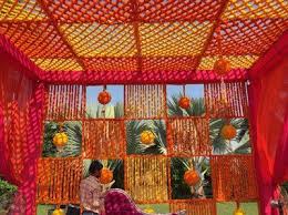 Magic With Marigold 15 Budget Ideas To Use The Genda Creatively For Your Wedding Decor Witty Vows Wedding Decorations On A Budget Mehndi Decor Indian Wedding Decorations