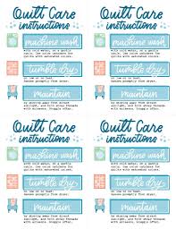 You can also choose from among the many message options. Quilt Care Instructions Free Printable