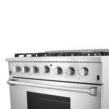 Maybe you would like to learn more about one of these? Thor Kitchen 36 In 5 2 Cubic Ft 6 Element Professional Stain Steel Gas Range With Convection Oven Stainless Steel Hrg3618u Rona