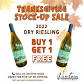Thanksgiving Stock-Up SALE- BOGO Dry Riesling event image