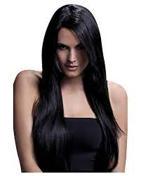 100+ supper hot black traight long hair supper trendy lace front wigs, natural black long hair where to buy #blackhumanhairwigs #blackwavewigs. Longhair Wig Amber Black Long Hair Wig Karneval Universe