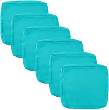 These replacement cushions fit the martha stewart living charlottetown loveseat. Amazon Com Patio Chair Cushion Cover Replacement 6 Pack 22 X24 Chairs Seat Cushions Covers Outdoor Furniture Waterproof Cover Zipper Design Peacock Blue Garden Outdoor