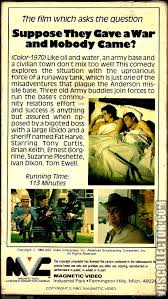 What if they gave a. Suppose They Gave A War And Nobody Came Vhscollector Com