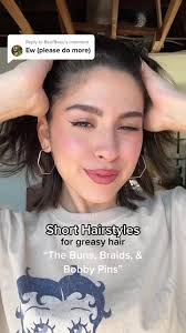 Creative Short Hairstyles for Greasy Hair: Bun Tutorial