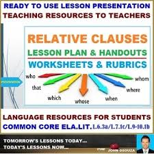 Watch our free video lesson! Relative Clause Ready To Use Lesson Presentation 6 Sessions By John Dsouza