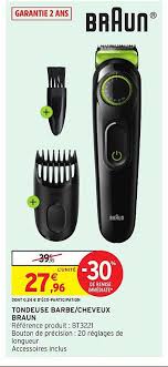 Sa lame en carbone peut faire 6 hauteurs de coupe de 1 à 13 mm et capable de couper tous types de cheveux, dur ou mou, long ou épais , court. Offre Tondeuse Barbe Cheveux Braun 30 Remise Immediate Chez Intermarche Hyper