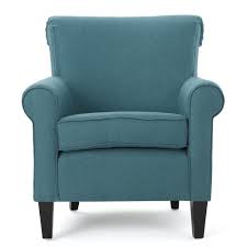 Noble House Roseville Dark Teal Fabric Club Chair 11472 The Home Depot Accent Chairs Club Chairs Armchair