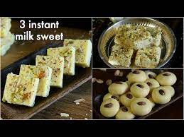 3 Easy Instant Milk Sweets Recipe Instant Peda Milk Powder Barfi Milk Kalakand With Milkmaid Yo Sweets Recipes Indian Dessert Recipes Kalakand Recipe