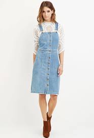 Forever 21 Overall Dress Fashion Denim Overall Dress