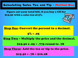 Just move the decimal point one place to the left. Sales Tax And Tip Powerpoint