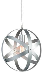 Modern Pendant Lighting Kitchen Globe Pendant Light Silver Gray Contemporary Pendant Lighting By Claxy
