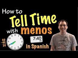 Spanish Lesson 19 Que Hora Es 2 Over The Andes Spanish Practice Telling Time In Spanish Teaching Spanish
