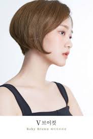 Straight profile hairstyle