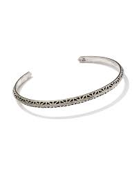 Kendra Scott Weston Oxidized Sterling Silver Cuff Bracelet Turquoise