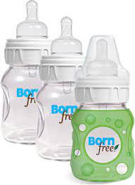 12914461402 Born Free 5 Oz Glass Baby Bottles Bpa Free 3 Pack With Bonus Silicone Sleeve