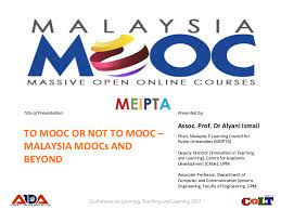 My mooc platform puts more than 10,000 moocs at your disposal throughout the year. Colt 2017 Associate Professor Dr Alyani Ismail