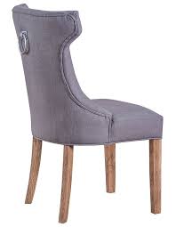 Regent Grey Button Back Dining Chair With Metal Ring Dining Chairs Chair Sofa Styling