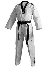 Taekwondo uniforms (typically called a dobok; Adidas Grand Master Taekwondo Uniform W 3 Stripes Buy Online In United Arab Emirates At Desertcart Ae Productid 2579552
